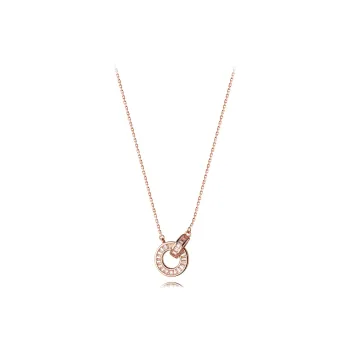 Muyan Alloy Roman Circle Necklace Women's