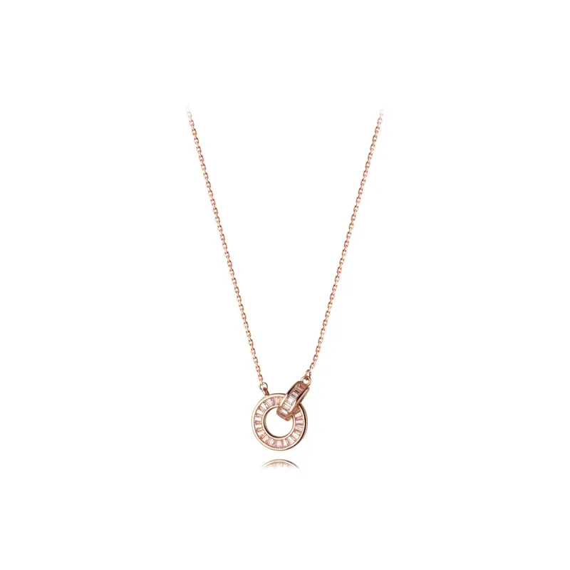 Muyan Alloy Roman Circle Necklace Women's-0