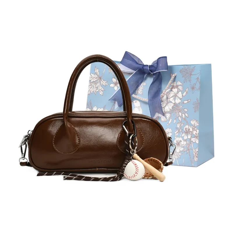 REDOO PU One Shoulder Handbags Women's White Black/Burgundy/Light Brown-17
