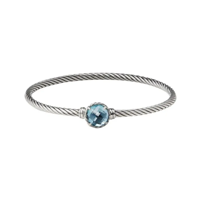 David Yurman Sterling Silver Petite Chatelaine Bracelet 3mm-0
