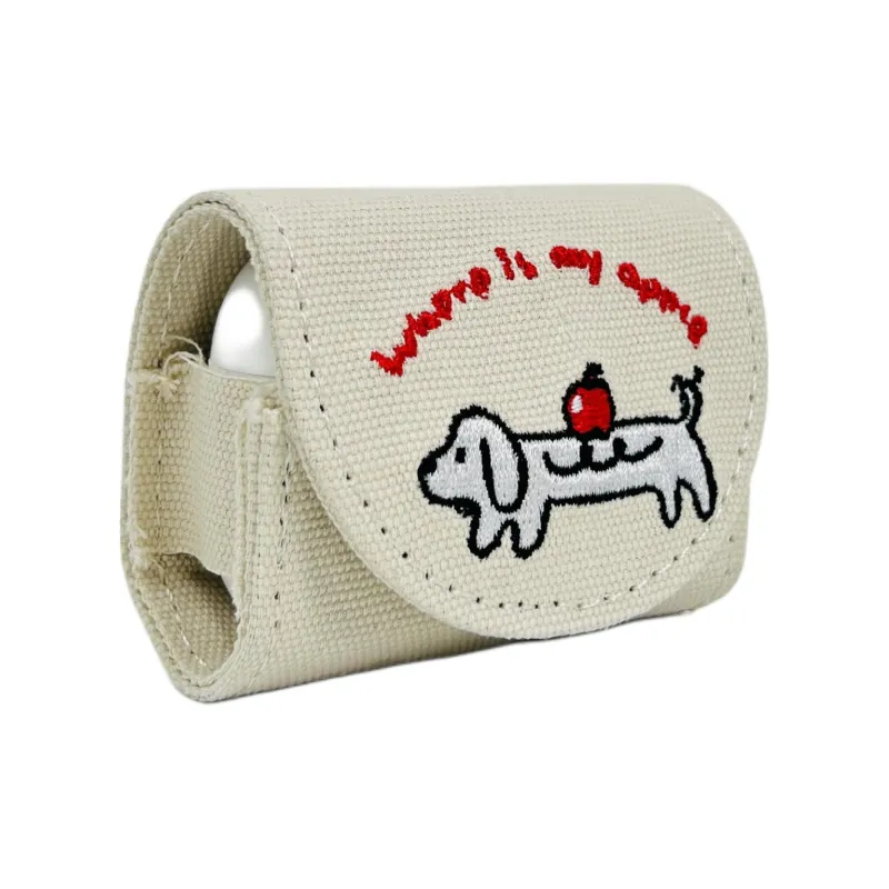 Sopi Compatibility With Apple AirPods 4/2/3/4th Generation/AirPods Pro/Pro 2 Flap Denim Apple Puppy Headphone Cases-5