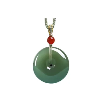Zhen Yu Zhen Pin Hetian Jade Necklaces Green Jade Unisex
