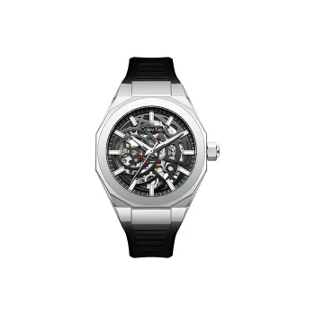 Colev Kie Automatic Mechanical Movement Silicone Strap Watch Men's Watches Cut Out Dial