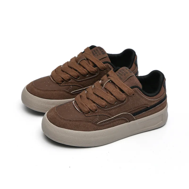 TUOPIN Anti Slip Wear Resistant Low Top Skateboard Shoes Women's Gray-9