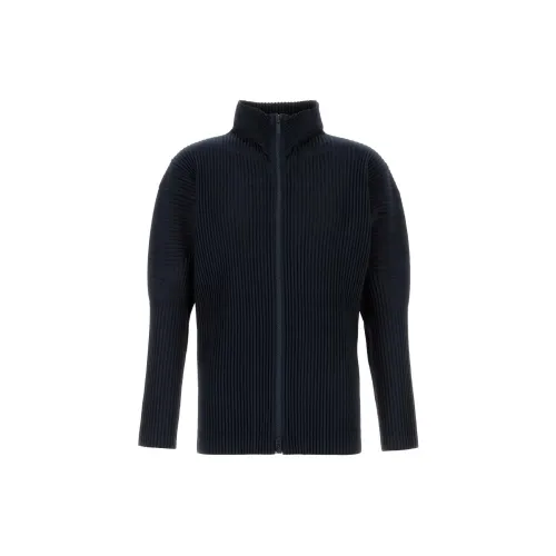 HOMME PLISSE' ISSEY MIYAKE Plissé Effect Mock-Neck Jacket