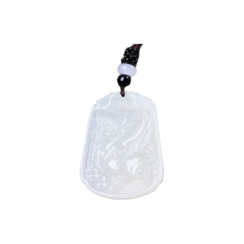 Jing Ruyu Hetian Jade Necklaces White Jade Unisex-0