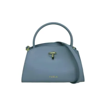 Furla Leather Shoulder Bag Crossbody Bag Handbag Mini Women's Blue
