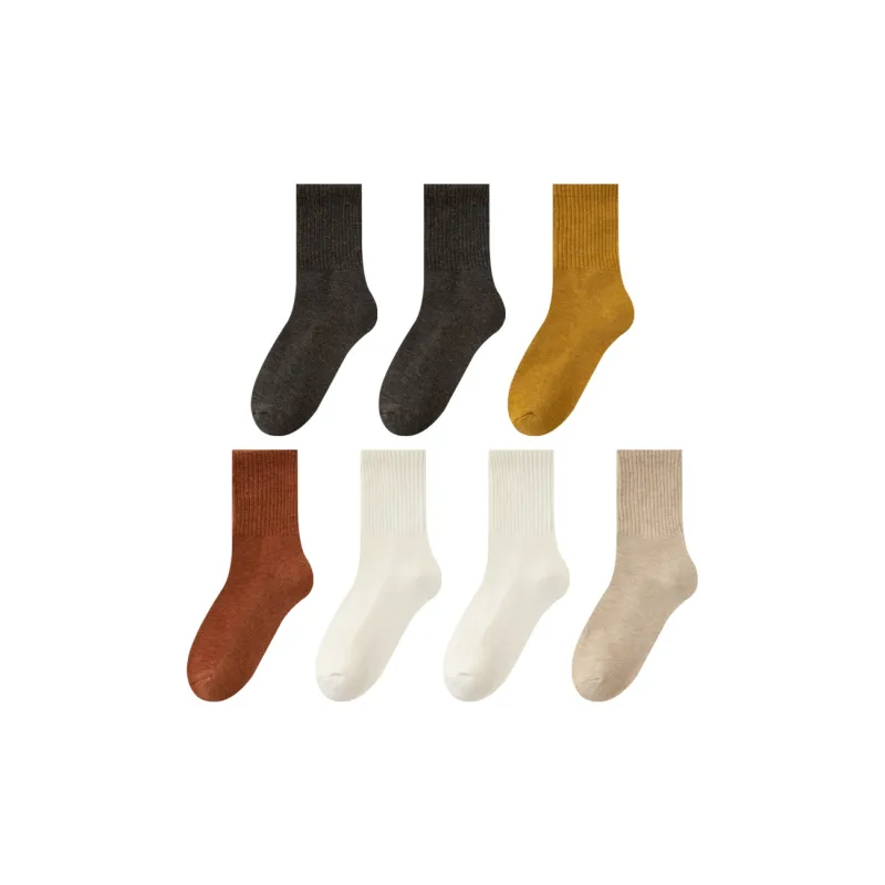 MIIOW Mid Calf Socks Unisex 7 Pack-4