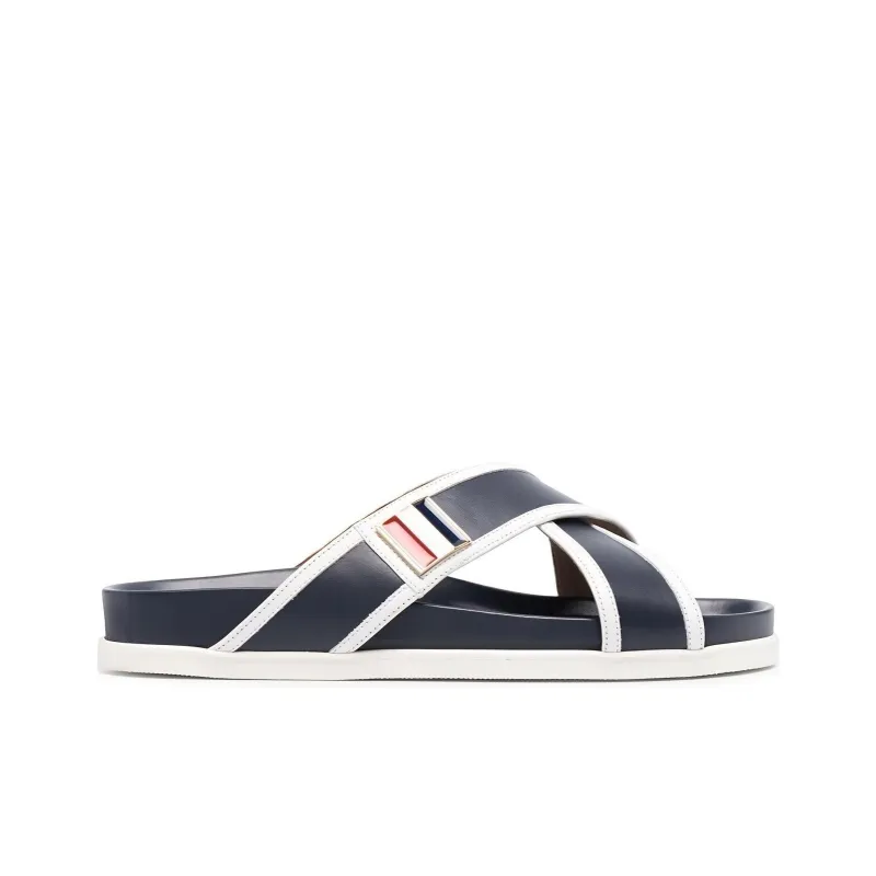 THOM BROWNE RWB-buckle Crossover-strap Sandals-1