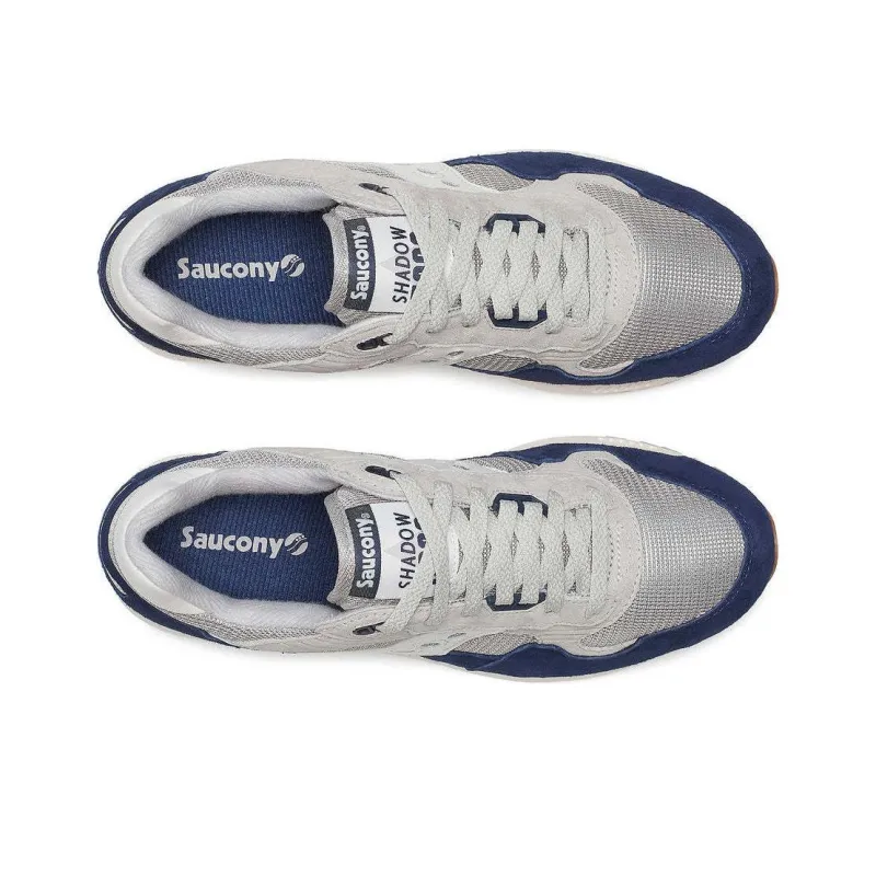 Saucony Shadow 5000 Cushioning Slip Resistant Low Top Running Shoes Men's Gray Blue-2