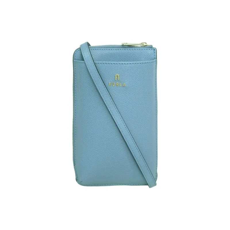 Furla Leather Shoulder Bag, Crossbody Bag Women's Blue-0