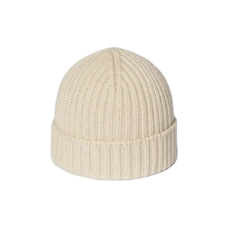 GUCCI Knitted Fabric, Wool, Metal, Leather Beanies Unisex Beige-2