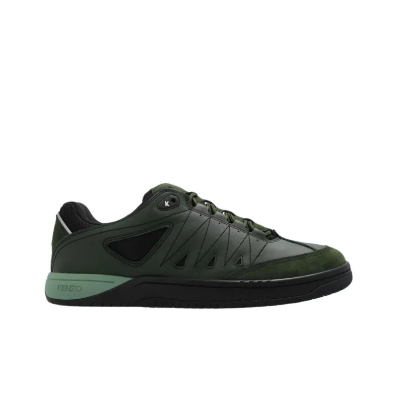 KENZO Mesh-panelled Leather Sneakers-1