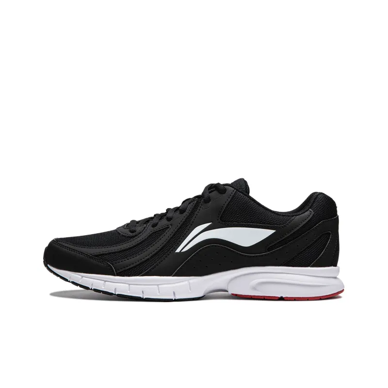 LiNing Running Collection Slip Resistant Low Top Casual Running Shoes Men's Black White-0