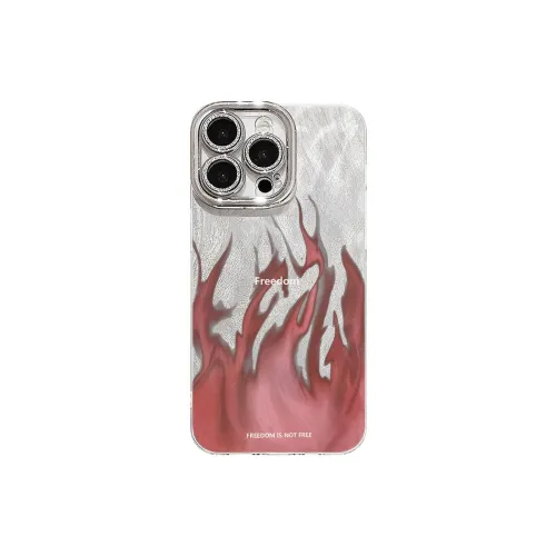 XIANGRIKE TPU Material Pink Flame Phone Case Compatible With IPhone 15/14 Plus/13/12/11/15 Pro Max/XS/XR/XS Max/8 Plus