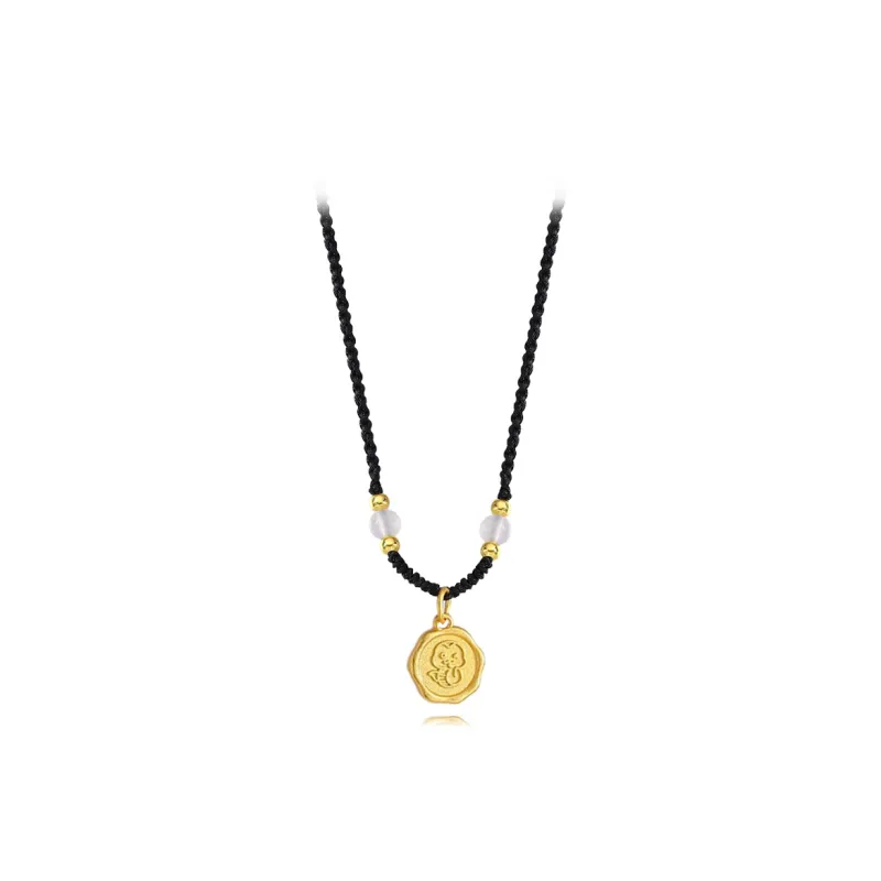 Muyan Alloy Moon Snake Necklace Women's-4