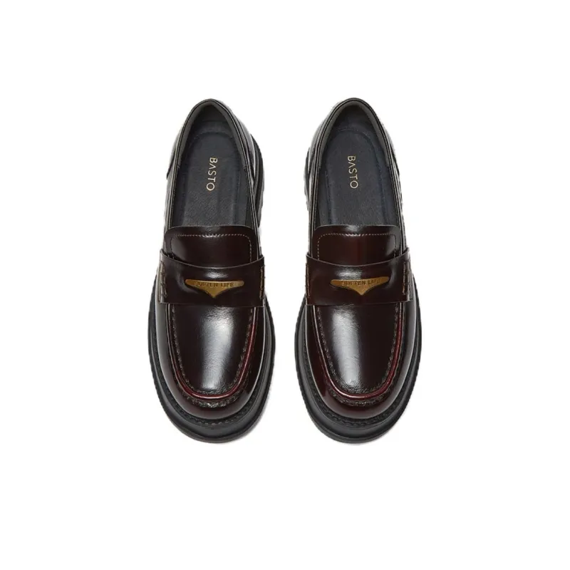 BASTO Loafers Women's Solid Color-5