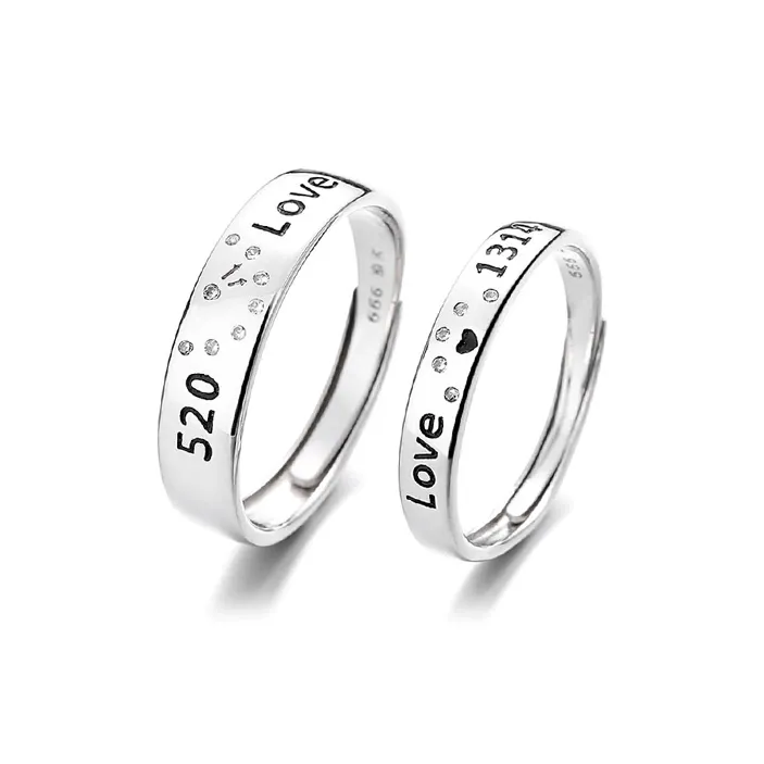 Onakiiko S999 Fine Silver Ring Pair Unisex-0