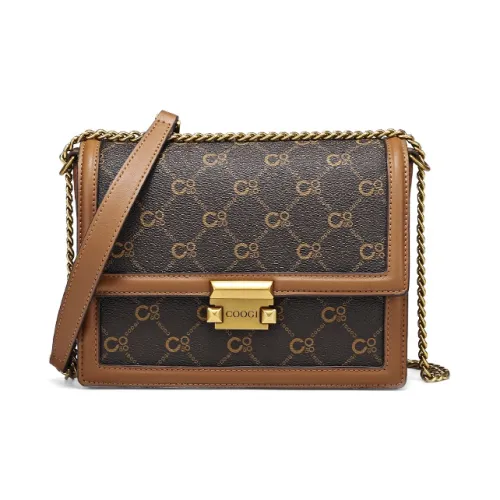 COOGI Synthetic Leather Crossbody Bag Regular Women's Coffee