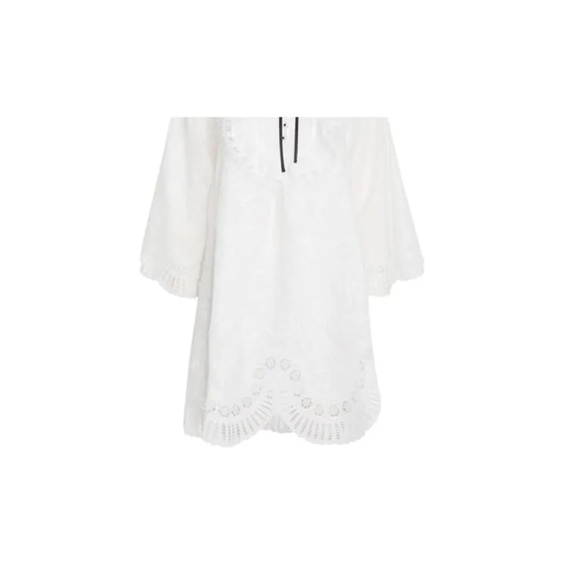 Zimmermann Floral-lace Long-sleeve Shirtdress-7