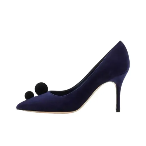 MANOLO BLAHNIK High Heels Women's Marine Blue