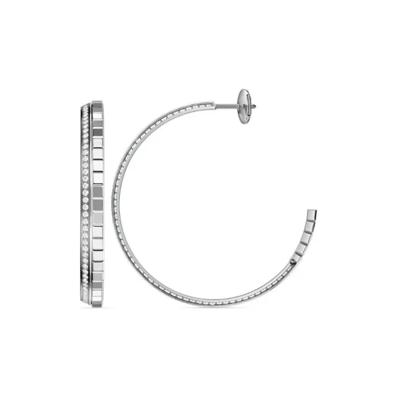 Chopard 18kt White Gold Ice Cub Diamond Earrings-1