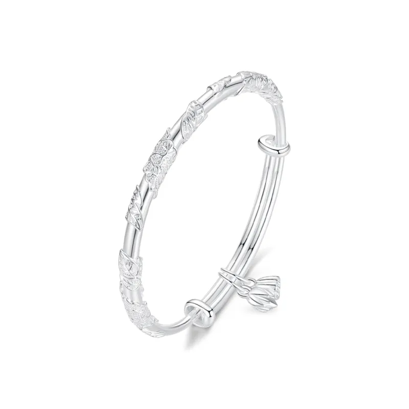 Crafts Women's 999 Fine Silver Bangles Unisex-0