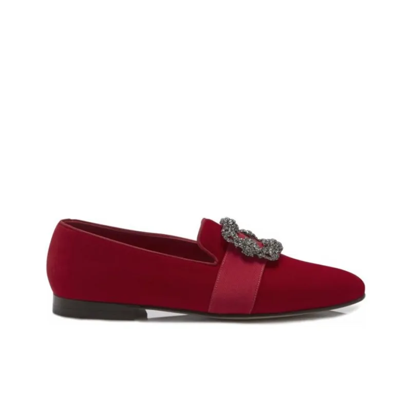 MANOLO BLAHNIK Carlton Casual Shoes Men's Red-1