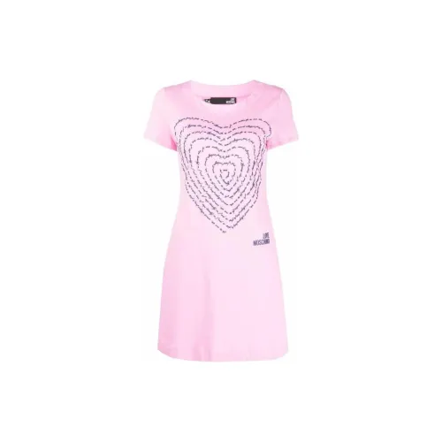 LOVE MOSCHINO Short-Sleeved Dresses Women's Pink