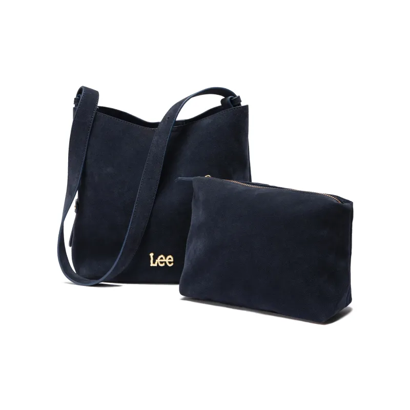 Lee PU Crossbody Bags Shoulder Bags Small Size Unisex Navy Blue/Ginger Yellow/Elephant Gray-0