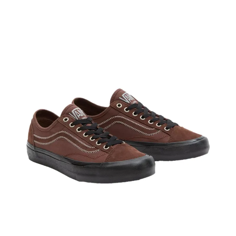 MICHAEL FEBRUARY x Vans Anti Slip Wear Resistant Low Top Skateboard Shoes Unisex Dark Brown-1
