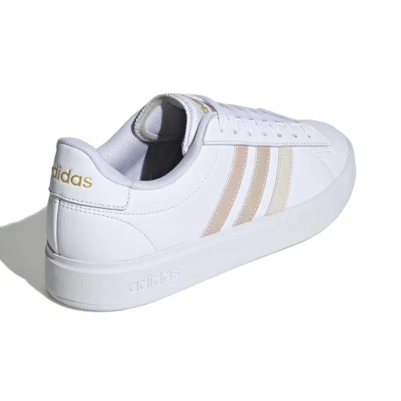 Adidas GRAND COURT 2.0 Anti Slip Wear Resistant Low Top Skateboard Shoes Women's White-3
