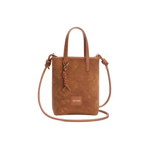 GELANNI PU Crossbody Bag Shoulder Bag Regular Unisex Brown