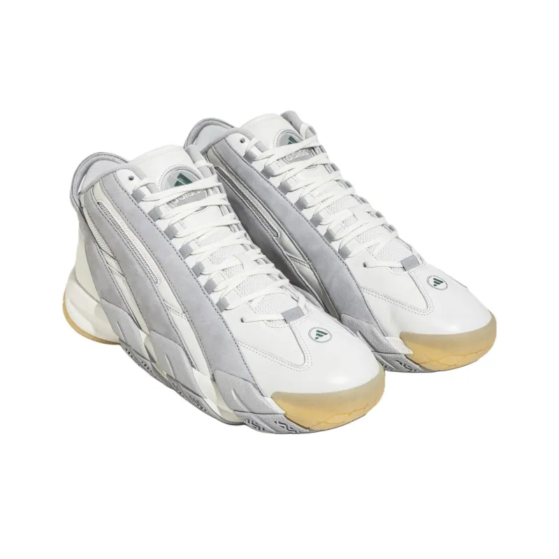 Adidas Anti Slip Wear Resistant Mid Top Chunky Sneakers Men's Gray White-1