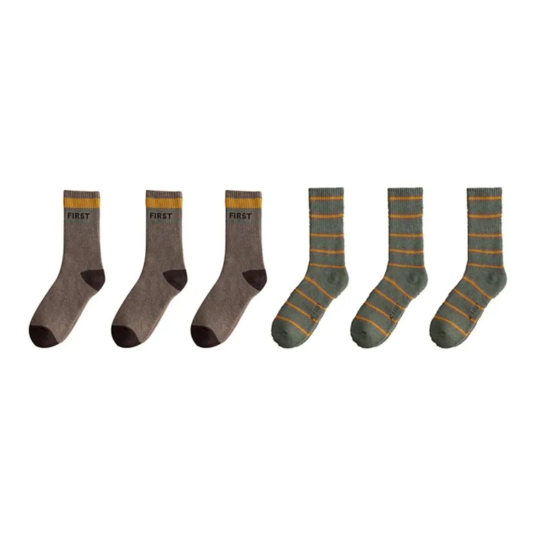 YUZHAOLIN Mid Calf Socks Men's Multi double Loading-26
