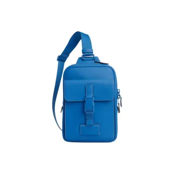 COACH Track Smooth Calf Leather Fanny Pack, Crossbody Bag, Shoulder Bag Men's Bright Blue
