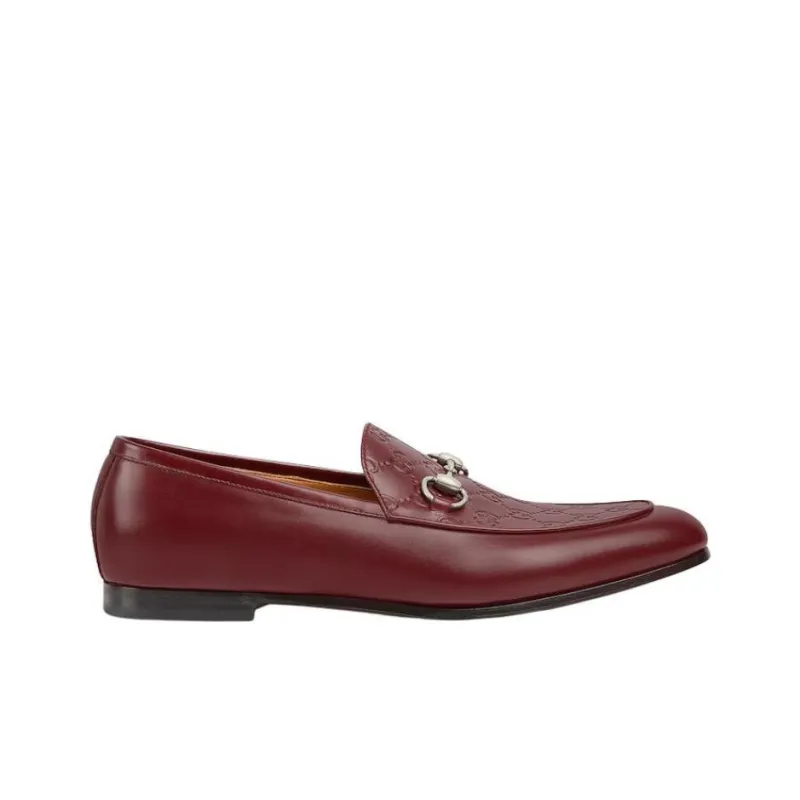 GUCCI Horsebit Loafers Men's Red-1