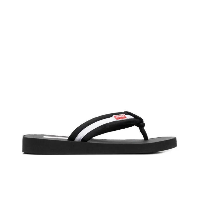 KENZO Logo-patch Striped Flip Flops-1