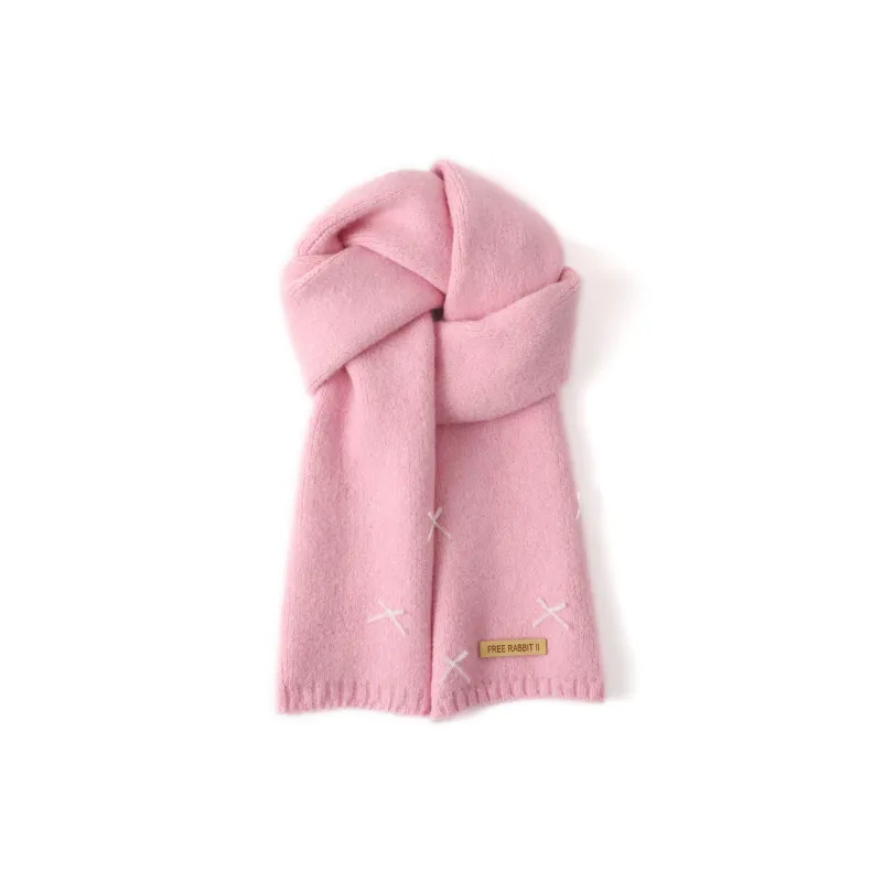 FREE RABBITⅡ Fall And Winter Cute Versatile Warm Knitted Fabric Scarf Women's-14