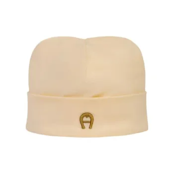 AIGNER Cotton-Elastane Blend Beanies Kids' Beige