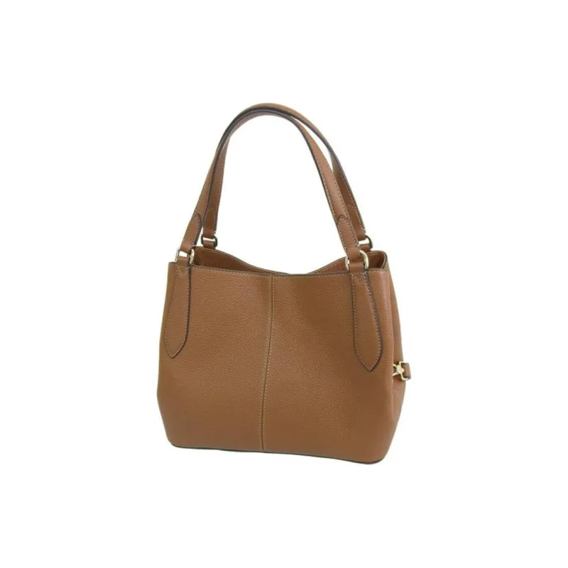 Furla Dafne Leather Shoulder Bag Crossbody Bag Handbag Women's Cognac Brandy-4