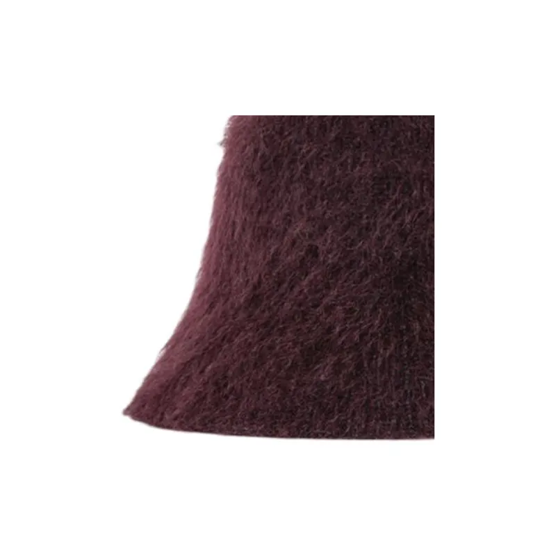 COS Mohair Polyester Bucket Hats Women's Red-1