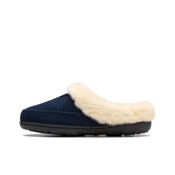 Clarks Abrasion-Resistant Wrap-toe Slippers Women's Blue