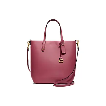 COACH Cow Leather Tote Bag Shopping Bag Shoulder Bag Handbag Medium Size Women's Burgundy