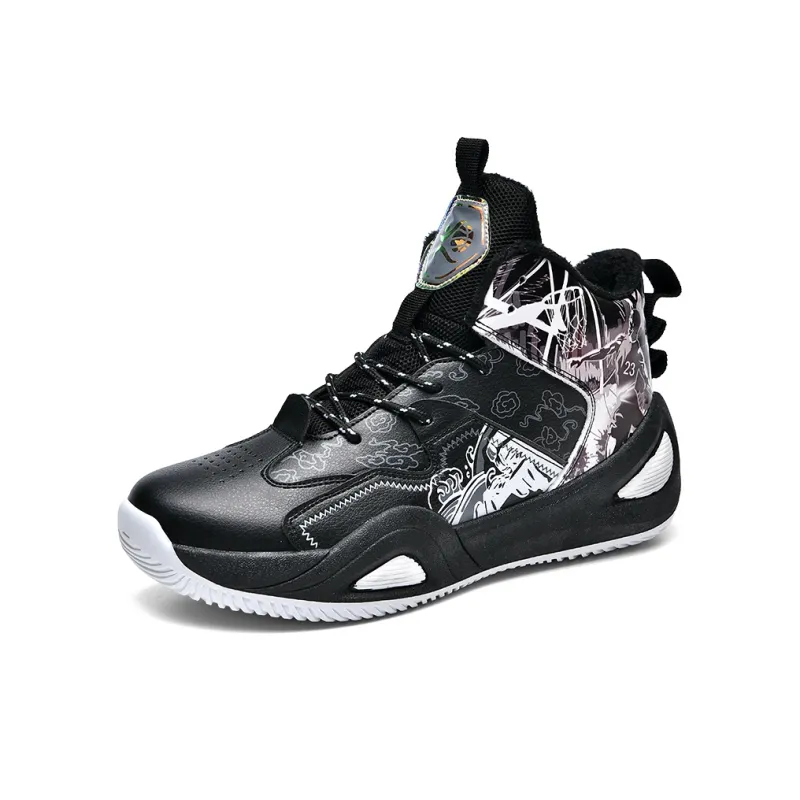 Black tailed Deer High Top Basketball Shoes Unisex-56