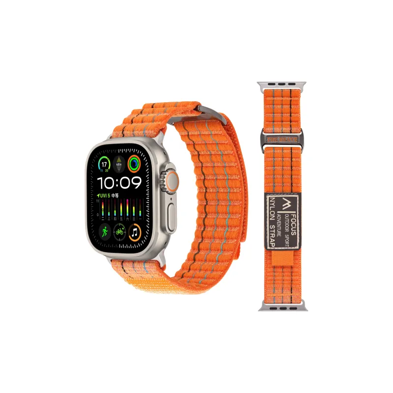 IKYOU Apple Compatibility Watch Band Canvas Material-4