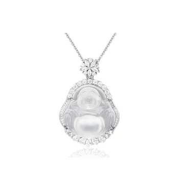Grace Chalcedony Jade Necklaces Unisex