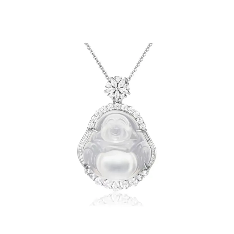 Grace Chalcedony Jade Necklaces Unisex-0