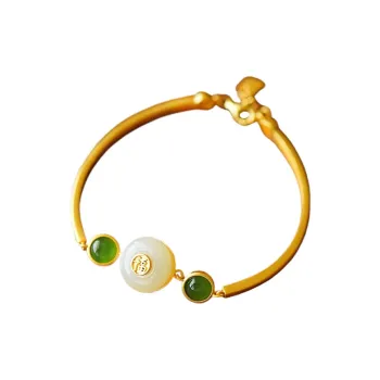 Jade Ink Love New Chinese Style Minimalist Style Versatile White Jade Unisex