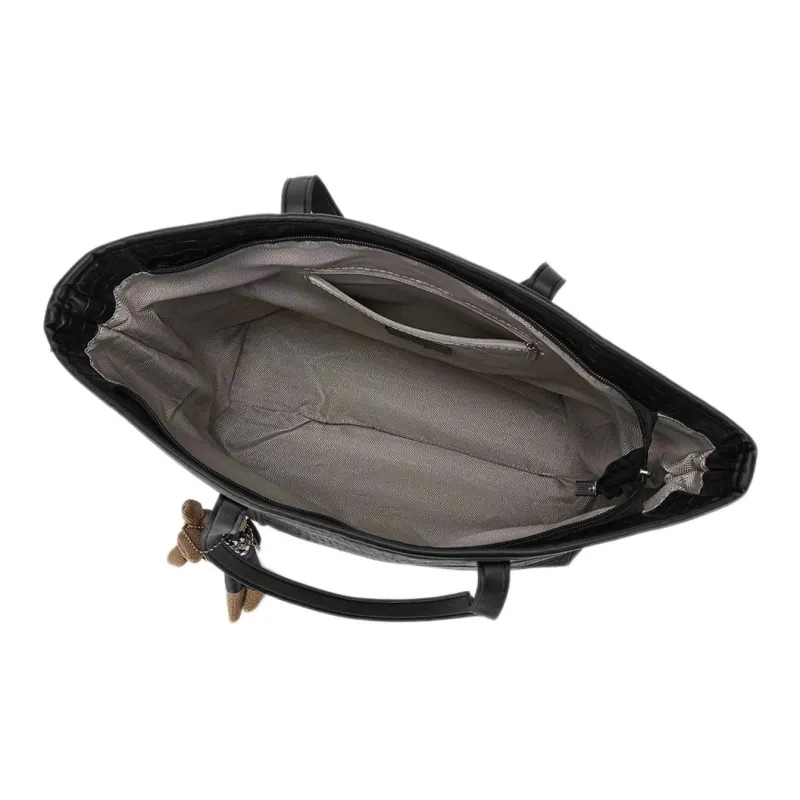 CORALDAISY Synthetic Leather Shoulder Bag Tote Regular Women's Mousse Black-2